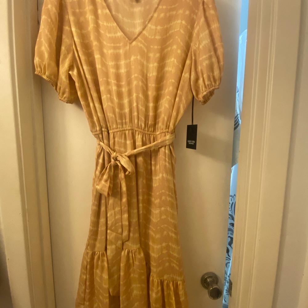Simply Vera Vera Wang Tan Midi Dress